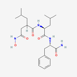 B1682051 N-(2-(2-(Hydroxyamino)-2-oxoethyl)-4-methyl-1-oxopentyl)-L-leucyl-L-phenylalaninamide CAS No. 106314-87-8