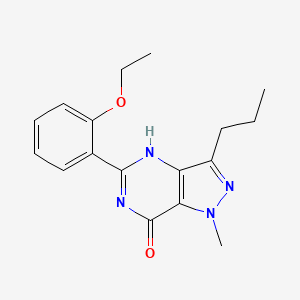 molecular formula C17H20N4O2 B1682058 Imidazosagatriazinone CAS No. 139756-21-1