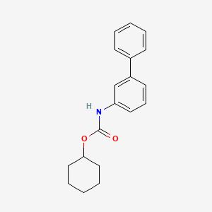 molecular formula C19H21NO2 B1682065 Cyclohexyl biphenyl-3-ylcarbamate CAS No. 565460-15-3