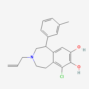 molecular formula C20H22ClNO2 B1682080 3-allyl-6-chloro-1-(3-methylphenyl)-2,3,4,5-tetrahydro-1H-3-benzazepine-7,8-diol CAS No. 74115-08-5