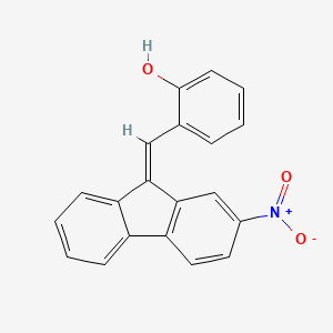 molecular formula C20H13NO3 B1682086 2-[(Z)-(2-Nitrofluoren-9-ylidene)methyl]phenol CAS No. 906440-37-7