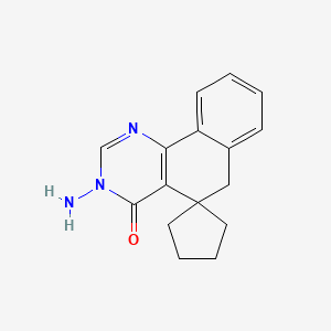 molecular formula C16H17N3O B1682088 3-aminospiro[6H-benzo[h]quinazoline-5,1'-cyclopentane]-4-one CAS No. 221238-83-1