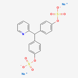 molecular formula C18H15NNaO8S2 B1682106 CID 156592228 CAS No. 10040-45-6