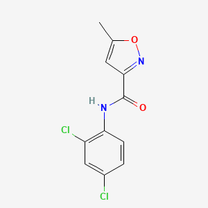 molecular formula C11H8Cl2N2O2 B1682121 3-异恶唑甲酰胺，N-(2,4-二氯苯基)-5-甲基- CAS No. 646530-37-2