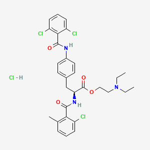 molecular formula C30H33Cl4N3O4 B1682124 R 411 (pharmaceutical); Ro 27-2441; Valategrast hydrochloride CAS No. 828271-96-1