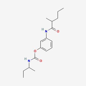 molecular formula C17H26N2O3 B1682135 m-(2-Methylvaleramido)phenyl sec-butylcarbamate CAS No. 17798-24-2