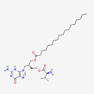 molecular formula C33H58N6O5 B1682142 Valomaciclovir Stearate CAS No. 195156-77-5