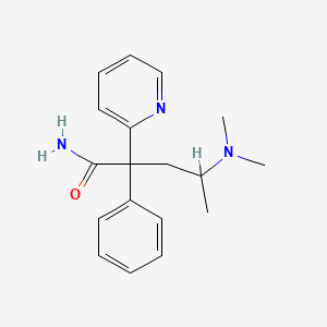 molecular formula C18H23N3O B1682146 4-(Dimethylamino)-2-phenyl-2-(2-pyridyl)pentanamide CAS No. 97987-88-7