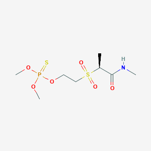 molecular formula C8H18NO6PS2 B1682147 Phosphorothioic acid, O,O-dimethyl S-(2-((1-methyl-2-(methylamino)-2-oxoethyl)sulfonyl)ethyl) ester CAS No. 70898-34-9