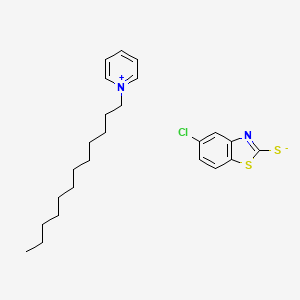 molecular formula C24H33ClN2S2 B1682150 Lauryl pyridinium 5-chloro-2-mercaptobenzothiazole CAS No. 5406-97-3