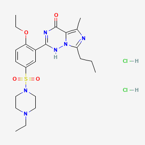 molecular formula C23H34Cl2N6O4S B1682183 Vardenafil dihydrochloride CAS No. 224789-15-5