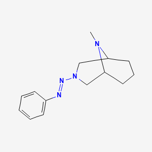 molecular formula C14H20N4 B1682201 9-Methyl-3-[(e)-phenyldiazenyl]-3,9-diazabicyclo[3.3.1]nonane CAS No. 3431-16-1