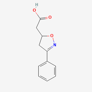 B1682210 4,5-Dihydro-3-phenyl-5-isoxazoleacetic acid CAS No. 6501-72-0