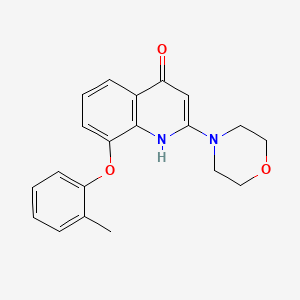 molecular formula C20H20N2O3 B1682240 8-(2-methylphenoxy)-2-(4-morpholinyl)-1H-quinolin-4-one CAS No. 351071-62-0