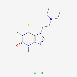 molecular formula C13H22ClN5OS B1682247 Theophylline, 7-(2-(diethylamino)ethyl)-6-thio-, hydrochloride CAS No. 96313-22-3