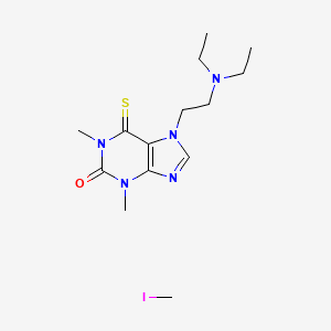 molecular formula C14H24IN5OS B1682248 Theophylline, 7-(2-(diethylamino)ethyl)-6-thio-, methiodide CAS No. 97194-78-0