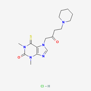 molecular formula C16H24ClN5O2S B1682249 Theophylline, 7-(2-oxo-4-piperidinobutyl)-6-thio-, hydrochloride CAS No. 97769-20-5