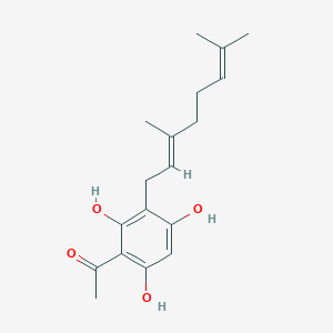 B1682255 2',4',6'-Trihydroxy-3'-(3,7-dimethyl-2,6-octadienyl)acetophenone CAS No. 43230-43-9