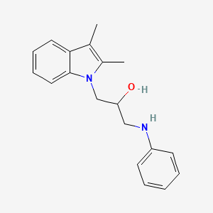 molecular formula C19H22N2O B1682260 1-(2,3-Dimethylindolyl)-3-(phenylamino)propan-2-ol CAS No. 397882-20-1