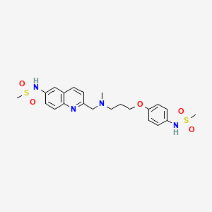 molecular formula C22H28N4O5S2 B1682270 N-[4-[3-[[6-(methanesulfonamido)quinolin-2-yl]methyl-methylamino]propoxy]phenyl]methanesulfonamide CAS No. 139047-48-6