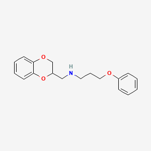 B1682271 2,3-Dihydro-N-(3-phenoxypropyl)-1,4-benzodioxin-2-methanamine CAS No. 2170-50-5