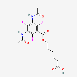 molecular formula C17H19I3N2O6 B1682275 6-(3,5-Diacetamido-2,4,6-triiodobenzoyl)oxyhexanoic acid CAS No. 156948-91-3