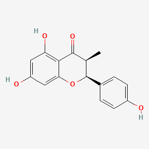 molecular formula C16H14O5 B1682278 (2S,3S)-5,7-dihydroxy-2-(4-hydroxyphenyl)-3-methyl-2,3-dihydrochromen-4-one CAS No. 132147-69-4