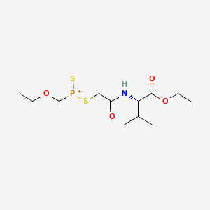 molecular formula C12H23NO4PS2+ B1682279 ethoxymethyl-[2-[[(2S)-1-ethoxy-3-methyl-1-oxobutan-2-yl]amino]-2-oxoethyl]sulfanyl-sulfanylidenephosphanium CAS No. 61425-54-5