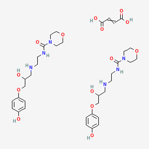 molecular formula C36H54N6O14 B1682283 Xamoterol hemifumarate CAS No. 73210-73-8