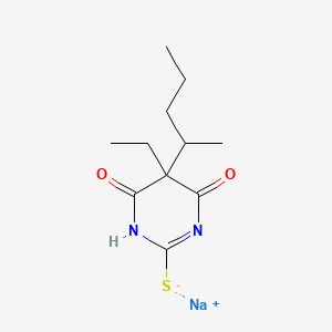 molecular formula C11H18N2NaO2S B1682322 Thiopental sodium CAS No. 71-73-8