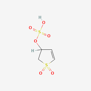 molecular formula C4H6O6S2 B1682324 Thiophene-3-ol, 2,3-dihydro-, sulfate, 1,1-dioxide CAS No. 69071-73-4