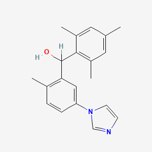 molecular formula C20H22N2O B1682336 Benzenemethanol, alpha-(5-(1H-imidazol-1-yl)-2-methylphenyl)-2,4,6-trimethyl- CAS No. 88941-45-1