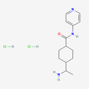 molecular formula C14H23Cl2N3O B1682339 N-(4-Pyridyl)-4-(1-aminoethyl)cyclohexanecarboxamide dihydrochloride CAS No. 138381-45-0