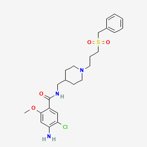 molecular formula C24H32ClN3O4S B1682340 4-Amino-5-chloro-2-methoxy-N-[[1-[3-[(phenylmethyl)sulfonyl]propyl]-4-piperidinyl]methyl]benzamide CAS No. 213600-06-7