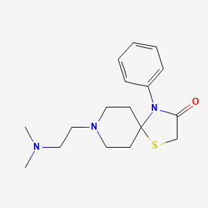 molecular formula C17H25N3OS B1682342 1-Thia-4,8-diazaspiro(4,5)decan-3-one, 8-(2-(dimethylamino)ethyl)-4-phenyl- CAS No. 55356-55-3