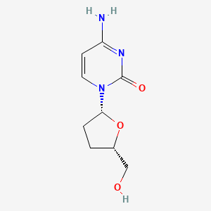 molecular formula C9H13N3O3 B1682364 4-Amino-1-[5-(hydroxymethyl)oxolan-2-yl]pyrimidin-2-one CAS No. 7481-89-2