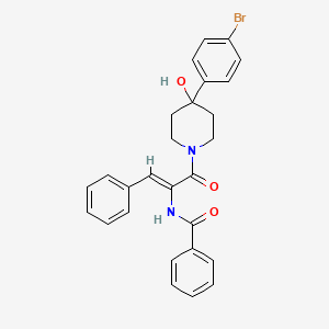 N-(3-(4-(4-Bromophenyl)-4-hydroxypiperidin-1-yl)-3-oxo-1-phenylprop-1-en-2-yl)benzamide