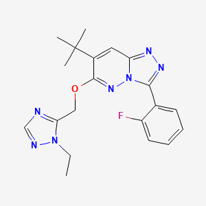 7-(tert-Butyl)-6-((1-ethyl-1H-1,2,4-triazol-5-yl)methoxy)-3-(2-fluorophenyl)-[1,2,4]triazolo[4,3-b]pyridazine
