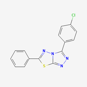 molecular formula C15H9ClN4S B1682447 3-(4-Chlorophenyl)-6-phenyl[1,2,4]triazolo[3,4-b][1,3,4]thiadiazole CAS No. 120187-04-4