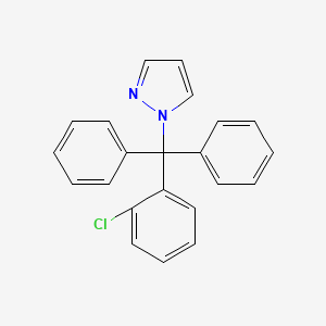 molecular formula C22H17ClN2 B1682451 1-((2-chlorophenyl)diphenylmethyl)-1H-pyrazole CAS No. 289905-88-0