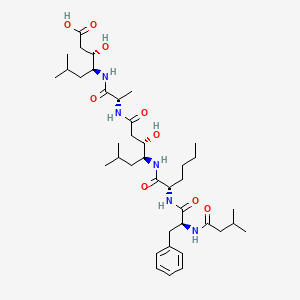 molecular formula C39H65N5O9 B1682471 Isovaleryl-phe-nle-sta-ala-sta-OH CAS No. 98092-14-9