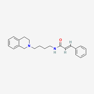 molecular formula C22H26N2O B1682475 (E)-N-[4-(3,4-Dihydro-1H-isoquinolin-2-YL)-butyl]-3-phenyl-acrylamide CAS No. 854924-64-4