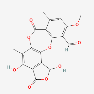 molecular formula C19H14O9 B1682485 Stictic acid CAS No. 549-06-4