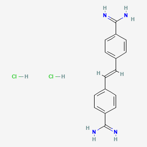 molecular formula C16H16N4 B1682486 4,4'-(Ethene-1,2-diyl)di(benzene-1-carboximidamide) CAS No. 6935-63-3