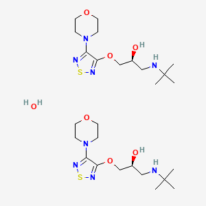 molecular formula C26H50N8O7S2 B1682487 Timolol hemihydrate CAS No. 91524-16-2