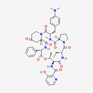 molecular formula C45H54N8O10 B1682496 Mikamycin B CAS No. 3131-03-1