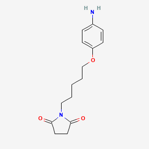 molecular formula C15H20N2O3 B1682500 Succinimide, N-(5-(p-aminophenoxy)pentyl)- CAS No. 101496-69-9