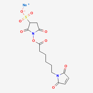 molecular formula C14H15N2NaO9S B1682514 6-Maleimidocaproic Acid Sulfo-N-Succinimidyl Ester CAS No. 215312-86-0