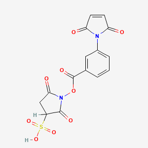 molecular formula C15H10N2O9S B1682516 1-[3-(2,5-Dioxopyrrol-1-yl)benzoyl]oxy-2,5-dioxopyrrolidine-3-sulfonic acid CAS No. 92921-25-0