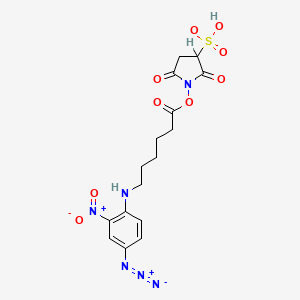 molecular formula C16H19N6O9S B1682525 Sulfosuccinimidyl 6-((4-azido-2-nitrophenyl)amino)hexanoate CAS No. 102568-43-4